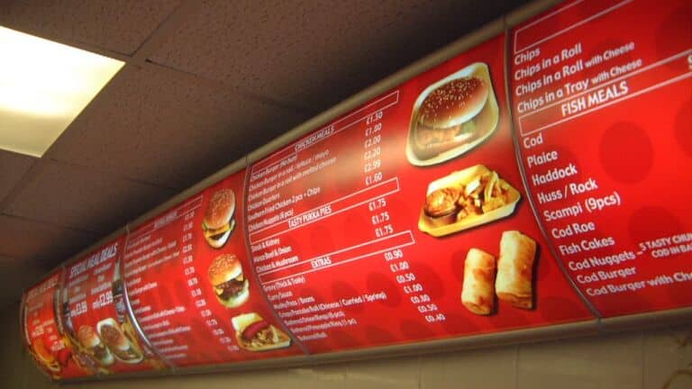 Illuminated Menu Boards for Fish & Chip Shop