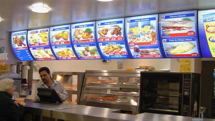 Illuminated Menu Boards in Quick Service Restaurant