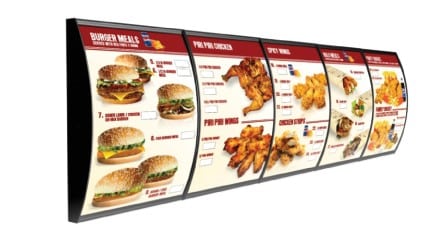 Illuminated Menu Boards special black finish