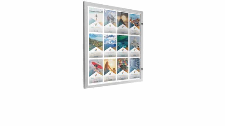 Ecolock Lockable Notice Board 12xA4