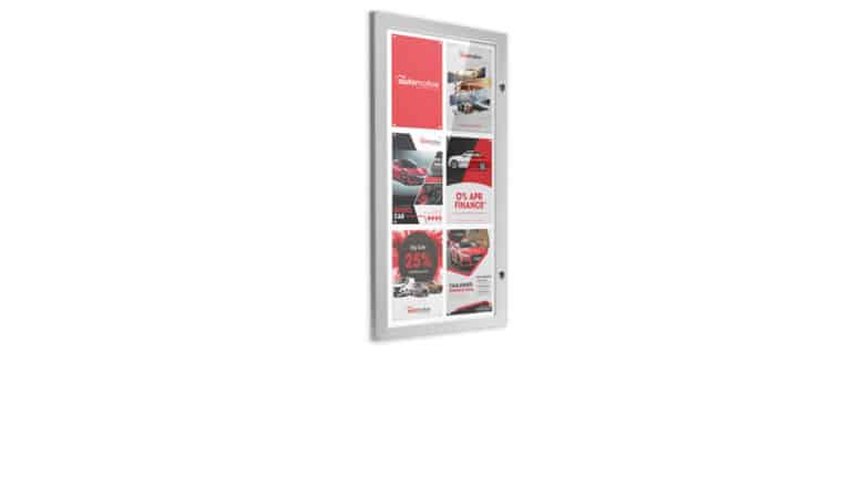 Ecolock Lockable Notice Board 6xA4