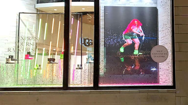 Indoor DV-LED Display in a shop window