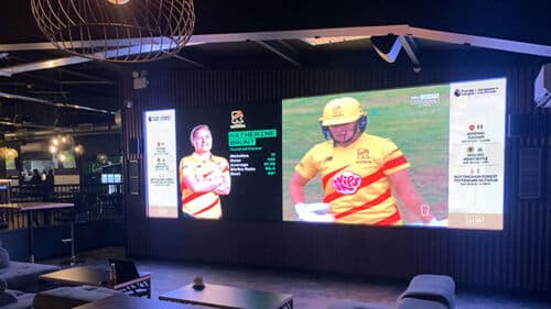 Indoor DV-LED Display in a sports bar