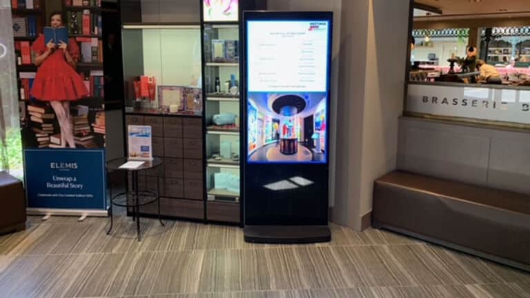 Vision Freestanding Digital Screen for Delta Hotels