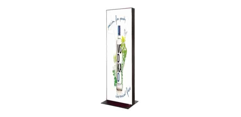 Freestanding Digital Fabric Totem Back