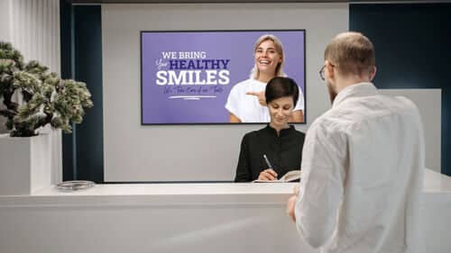 Digital Display Monitor at a Dentist