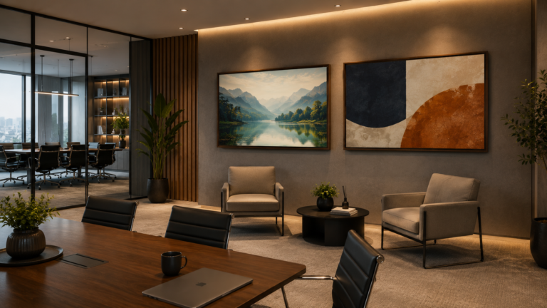 Textured Digital Art Screens for commercial offices