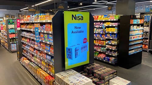 Digital Menu Board in a supermarket