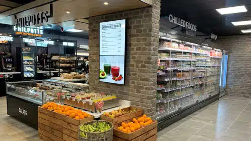 Digital Menu Boards in a Supermarket