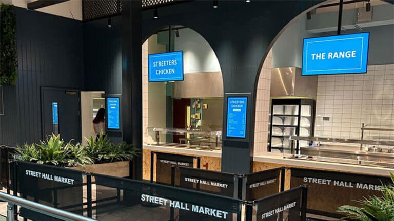 Digital Menu Boards in a market