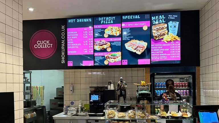 Digital Menu Screens for Detroit Pizza