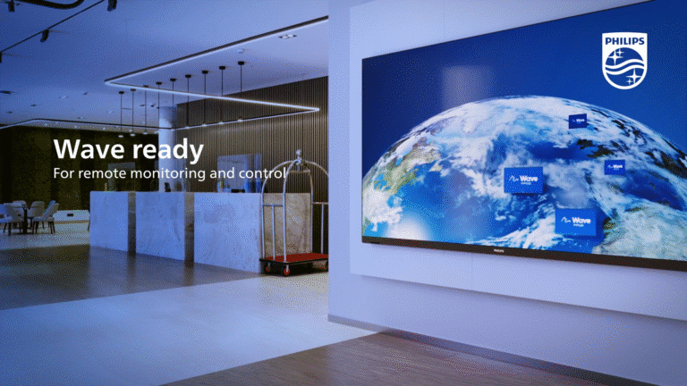 Philips Unite LED video wall business reception