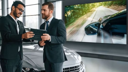 Philips unite digital led video wall in car showroom