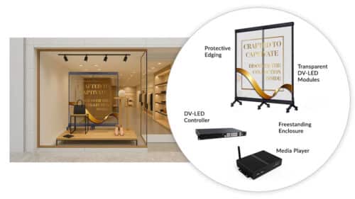 See-Through Digital LED Totem All in One