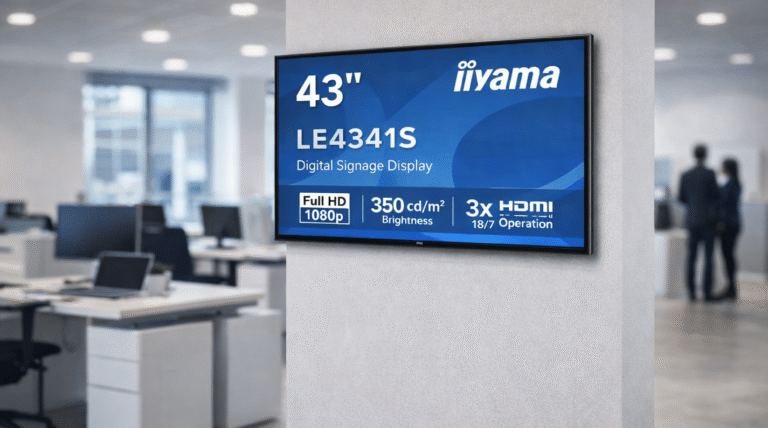 iiyama 350 digital display in sleek office setting