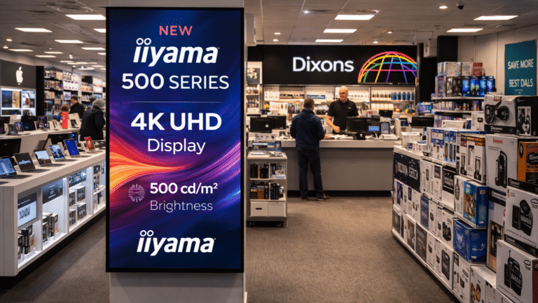 iiyama 500 digital display screen in Dixons store