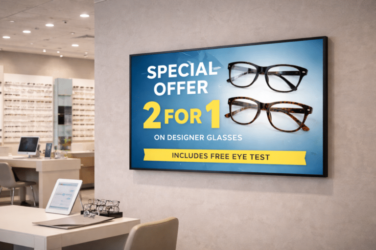 iiyama 800 digital display in opticians