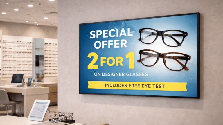 iiyama 800 digital display in opticians