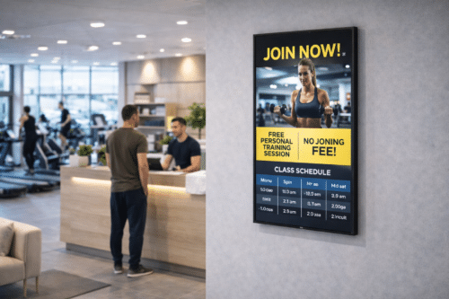 iiyama digital screen at gym
