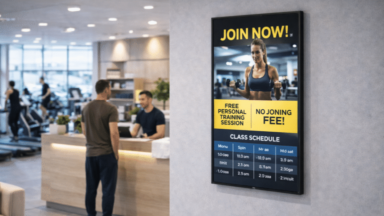 iiyama digital screen at gym