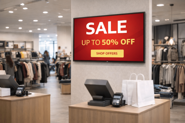 iiyama digital signage screen in store