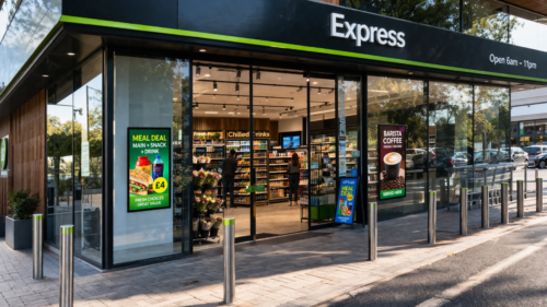 LG Digital Ultra High Bright displays in Express supermarket