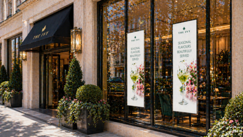 Sony High Haze in The Ivy restaurant windows