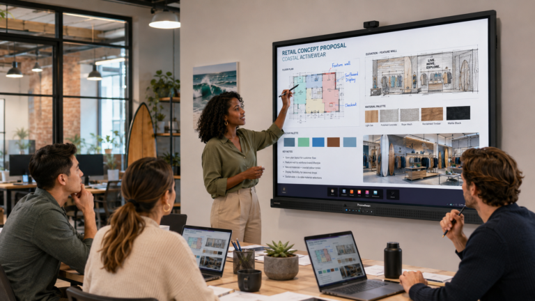 Promethean Digital Whiteboard for dynamic design meetings