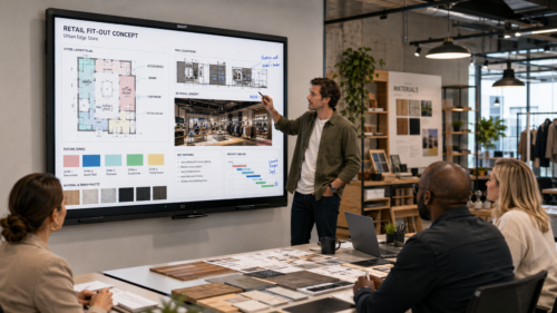 SMART Board Digital Whiteboard used for dynamic retail design