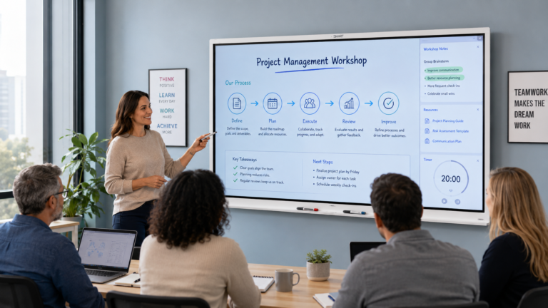 SMART Board Digital Whiteboard used for presentation