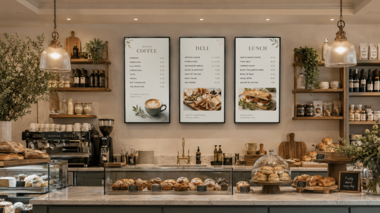Artisan Deli Café Counter with Samsung Digital Menus Artisan Deli Café Counter with Samsung Digital Menus