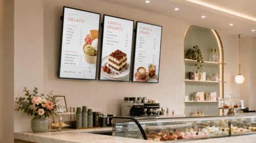Gelato and cake café LG digital menus Gelato and cake café LG digital menus