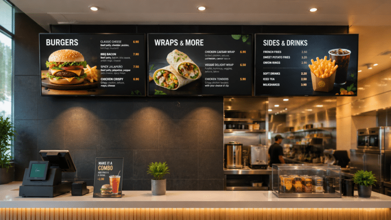 iiyama Digital Menu Boards in QSR iiyama Digital Menu Boards in QSR