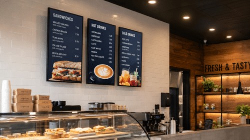iiyama digital menu boards for sandwich shop iiyama digital menu boards for sandwich shop
