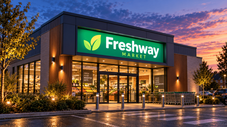 Front Loading Flex Face sign for Supermarket store